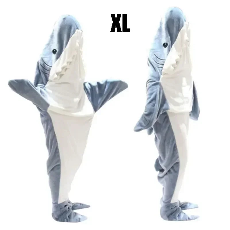 Snuggly Shark Gemütlicher Kapuzen-Einteiler Karnzanket