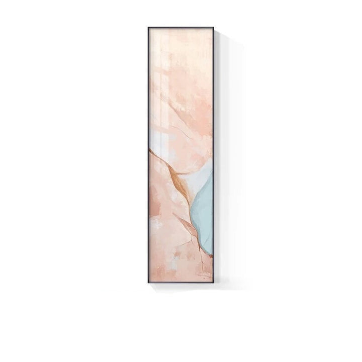 Marmor Druck Abstract Vertikale Format Wandkunst Blau Pastell Rosa Bilder Für Modernes Wohnzimmer Schlafzimmer Eingangsbereich Wanddekoration | Karnz
