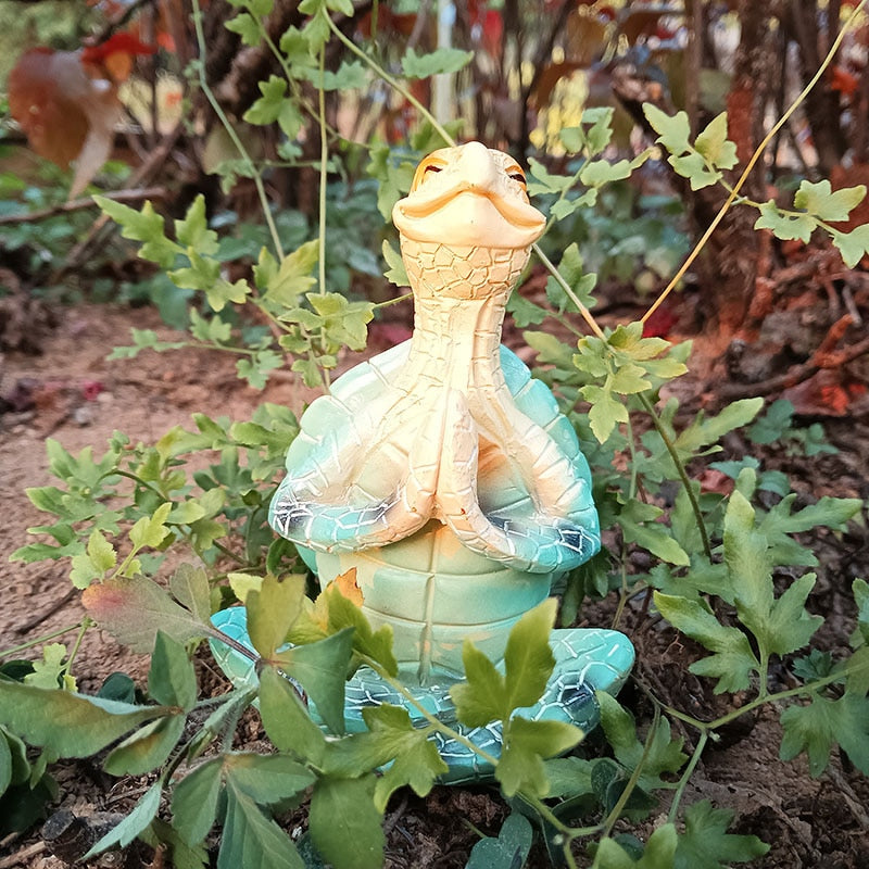 Meditierende Meeresschildkrötenstatue