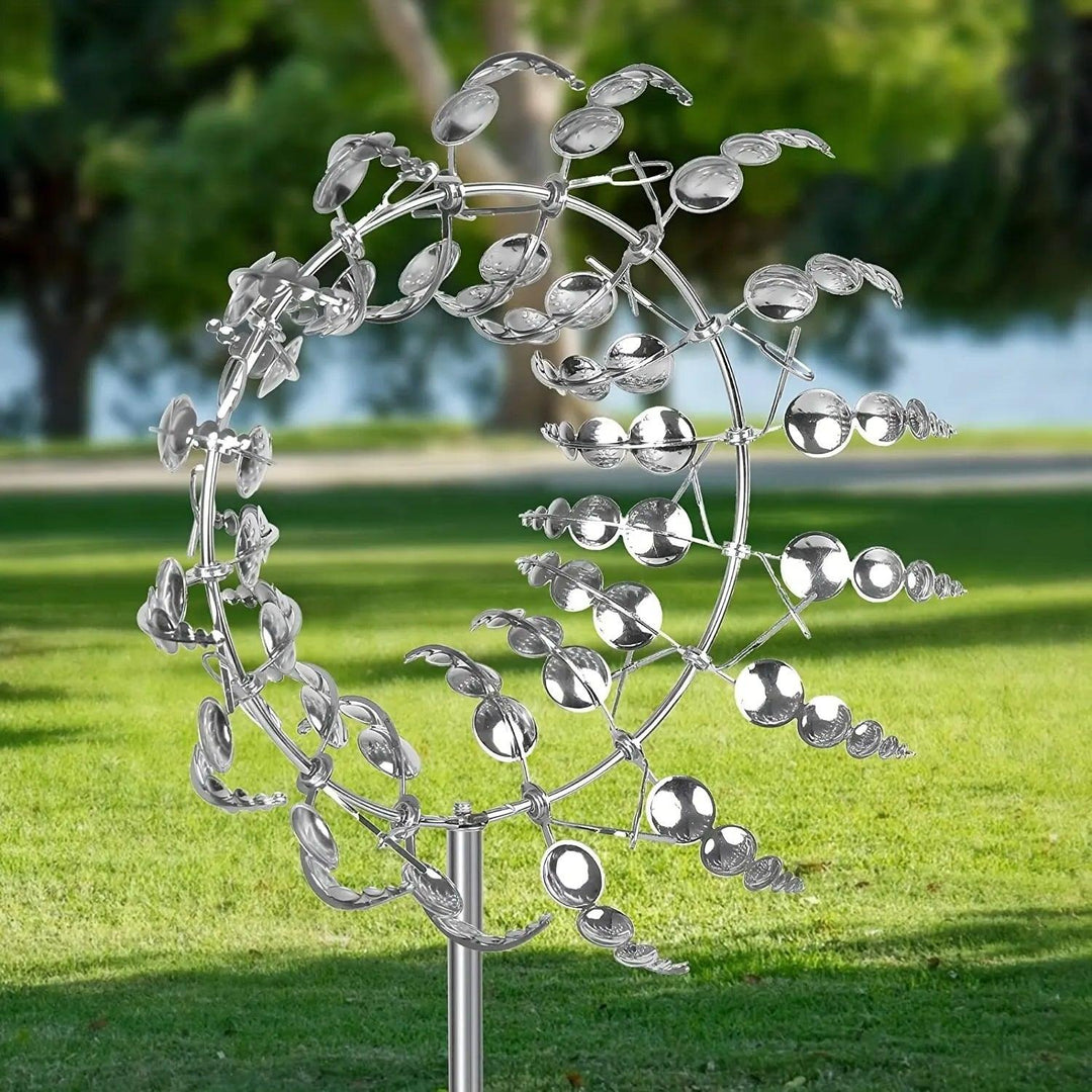 Karnz | Windmühle Spinner | Einzigartiges windbetriebenes Gartendekor aus Metall