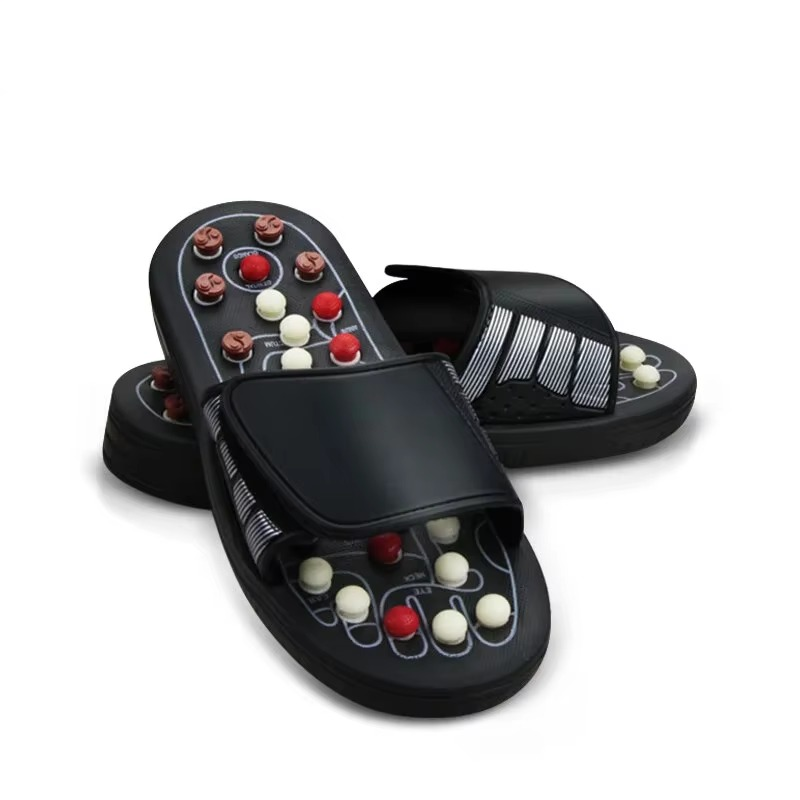 Fußmassage-Slipper mit Kieselstein-Akupressur-Therapie