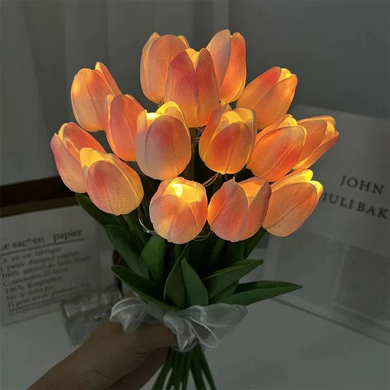 TulipGlow - Tragbare LED Tulpen-Nachtlicht Schüssel