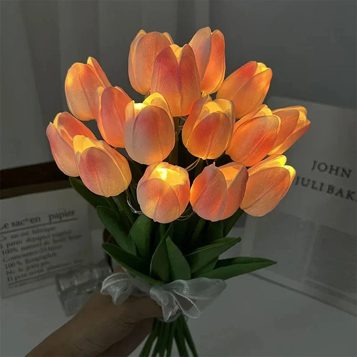 TulipGlow - Tragbare LED Tulpen-Nachtlicht Schüssel