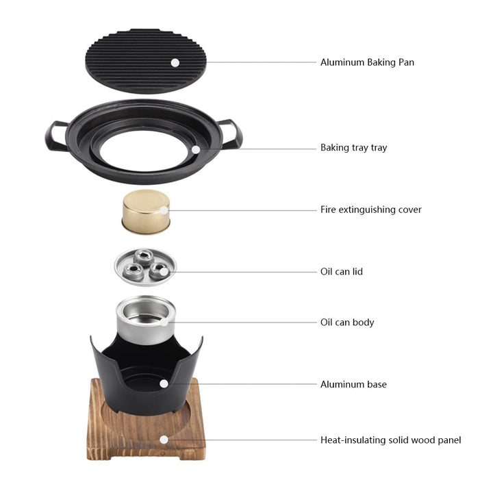 Mini BBQ Antihaft Japanischer Grill | Karnz