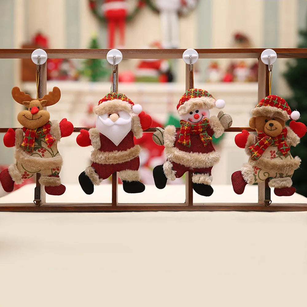 Weihnachtsbaumanhänger Set – Weihnachtsschmuck mit Weihnachtsmann, Rentier und Schneemann | Karnz