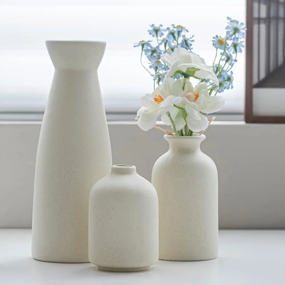 Aardstijl Keramik Vase Set aus 3 für moderne Boho-Interieurs | Karnz