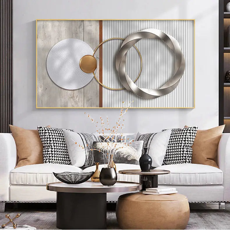 Moderne Ästhetik Abstrakte Sonne & Mond Wandkunst Feine Kunst Leinwanddrucke Bilder für luxuriöses Loft Wohnzimmer Esszimmer Lifestyle Kunst Dekor | Karnz