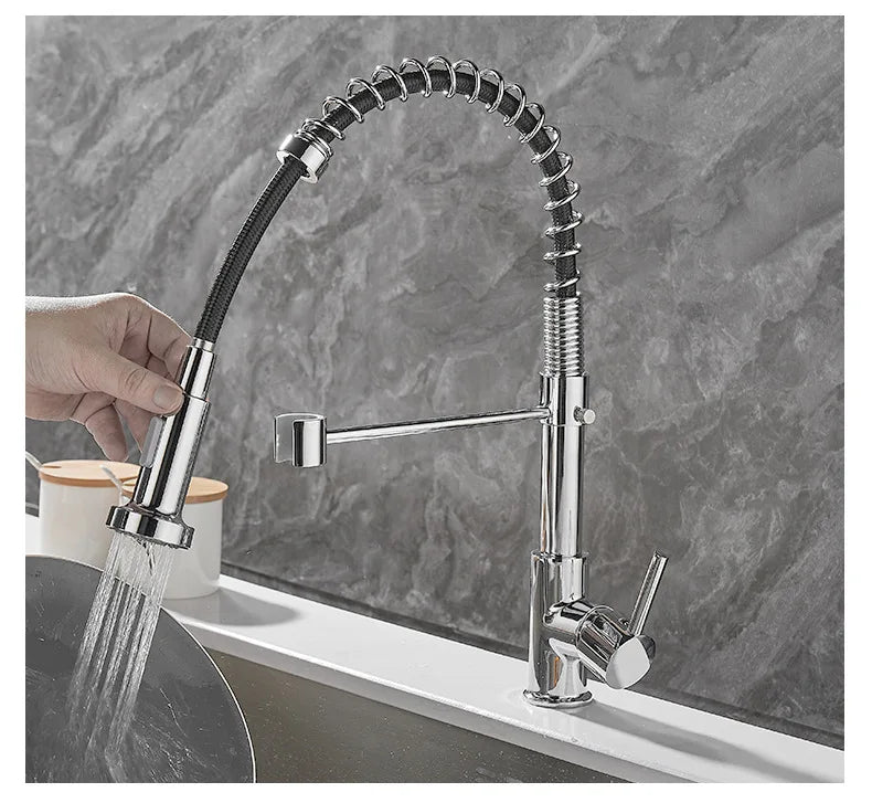 Wasserhahn mit Doppeltem Auslauf – Hochwertiger Wasserhahn für Flexibles Spülen, Einfache Installation, Ideal für Moderne Küchen, Schwenkbar und Robust | Karnz