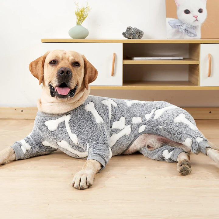 Warmer Hundepyjama für den Winter flauschig und dehnbar Karnz