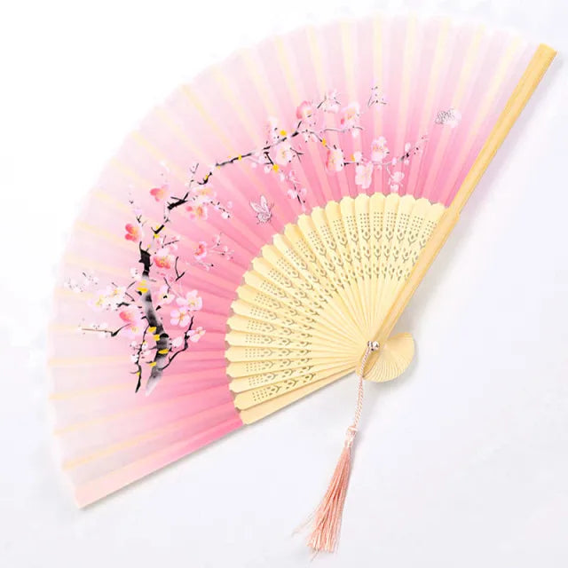 Traditioneller japanischer Stil Blumiger Handfächer | Karnz