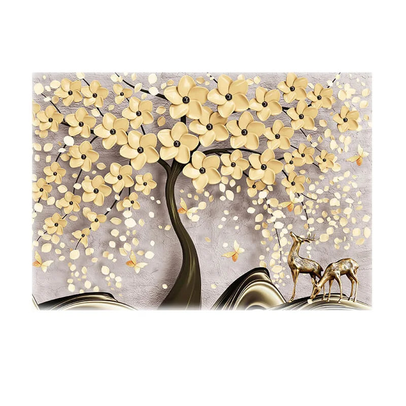 Abstract Floral Big Blossom Petal Tree Wandkunst Feine Kunst Leinwanddrucke Bild Für Wohnzimmer Schlafzimmer Salon Kunst Dekor | Karnz
