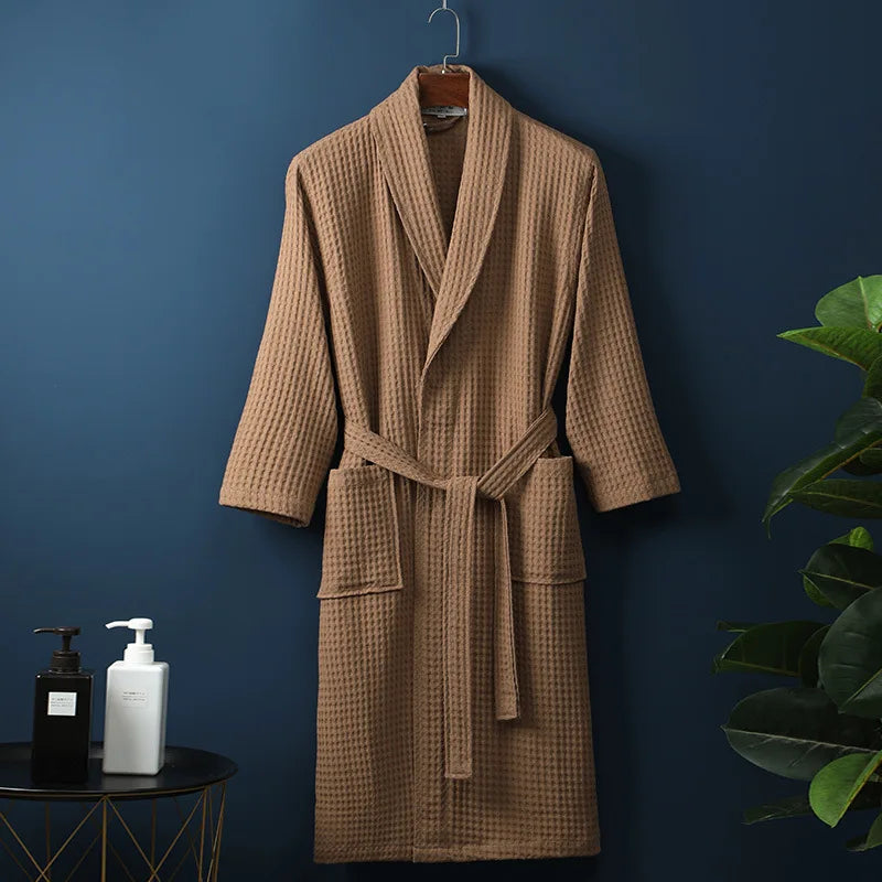 Karnz | CozyCotton Premium Bademantel aus Baumwolle | Weich & Atmungsaktiv | Perfekt für Herren & Damen | Mit Taschen