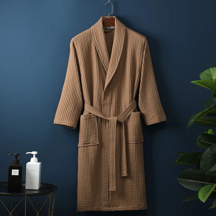 Karnz | CozyCotton Premium Bademantel aus Baumwolle | Weich & Atmungsaktiv | Perfekt für Herren & Damen | Mit Taschen