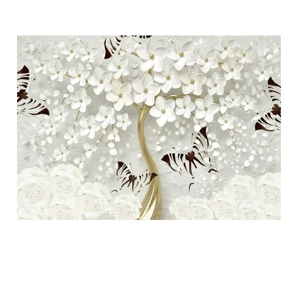 Abstract Floral Big Blossom Petal Tree Wandkunst Feine Kunst Leinwanddrucke Bild Für Wohnzimmer Schlafzimmer Salon Kunst Dekor | Karnz