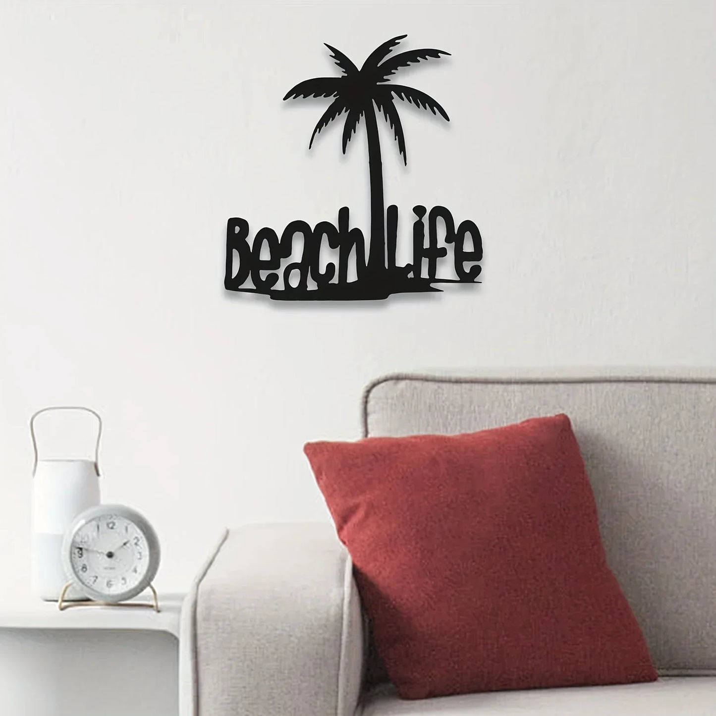 Beach Life Kokosnussbaum Metall Wandkunst 3D Dekoration Für Wohnzimmer Schlafzimmer Zuhause Büro Wand Dekoration | Karnz
