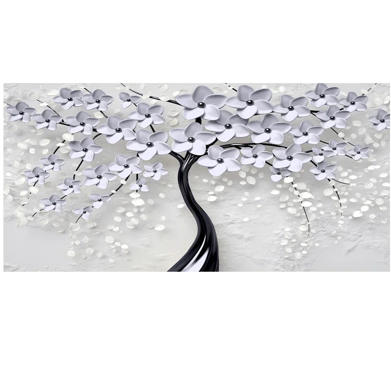 Abstract Floral Big Blossom Petal Tree Wandkunst Feine Kunst Leinwanddrucke Bild Für Wohnzimmer Schlafzimmer Salon Kunst Dekor | Karnz