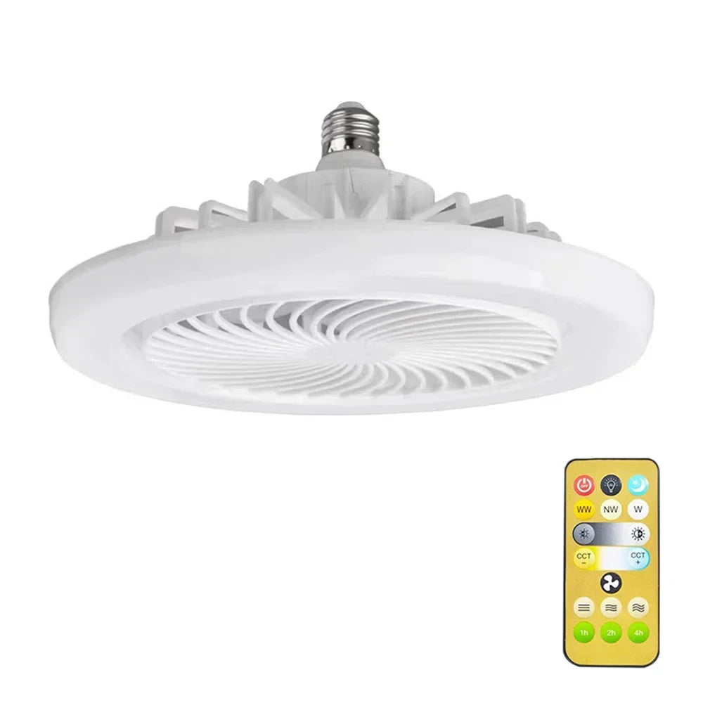 Upgrade Ihr Wohnraum mit dem Smart Remote Control Deckenventilator - LED-Beleuchtung und E27 Converter Basis inklusive für ultimativen Komfort | Karnz