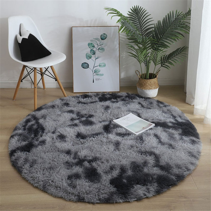 Weicher Flauschiger Runder Teppich
