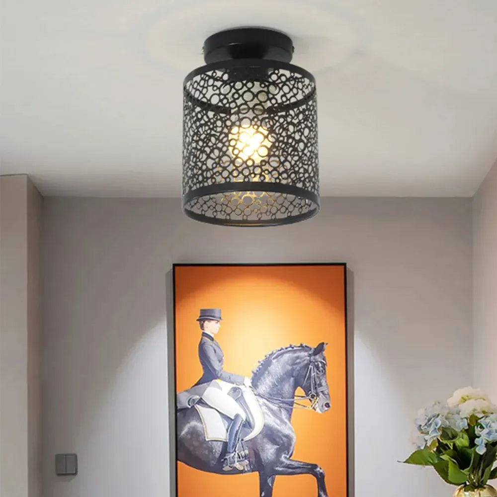 Industrielle Loftlampe mit offenem Rahmen im Vintage-Stil Karnz
