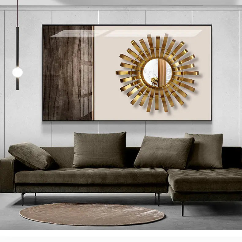 Moderne Ästhetik Abstrakte Sonne & Mond Wandkunst Feine Kunst Leinwanddrucke Bilder für luxuriöses Loft Wohnzimmer Esszimmer Lifestyle Kunst Dekor | Karnz