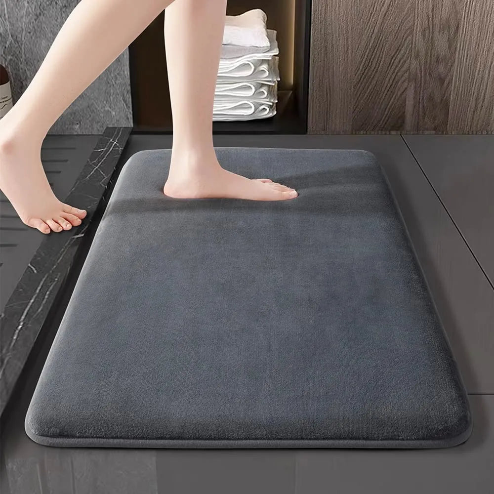 Ultra-absorbierende nordische Badematte Duschraum Bodenmatte super rutschfest gepolsterte weiche Samt-Duschmatte für das Badezimmer | Karnz