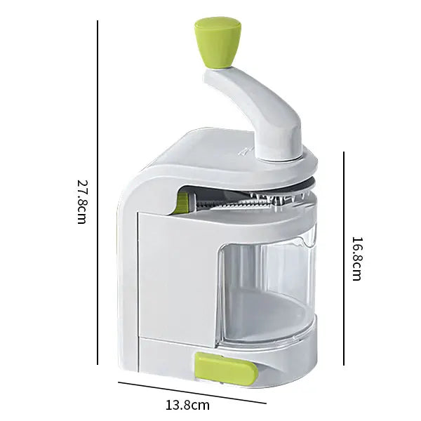 Karnz | SpiraChef Gemüsespiralschneider | 5-in-1 Spiralschneider & Hobel | Mit Saugfuß & Klappdesign | Für Zoodles, Gemüse & Obst