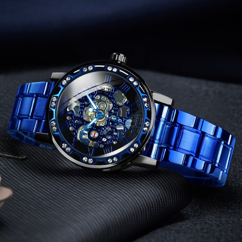 Karnz | Luminescente Mechanische Titan Skeleton Uhr