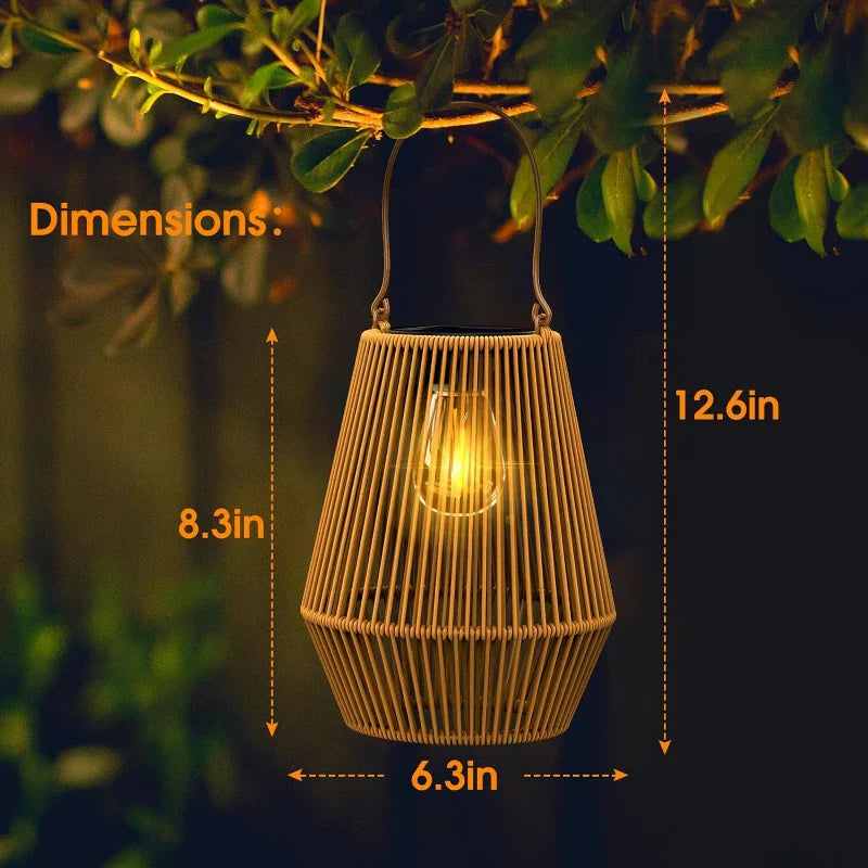 Solar Rattan Laterne Karnz