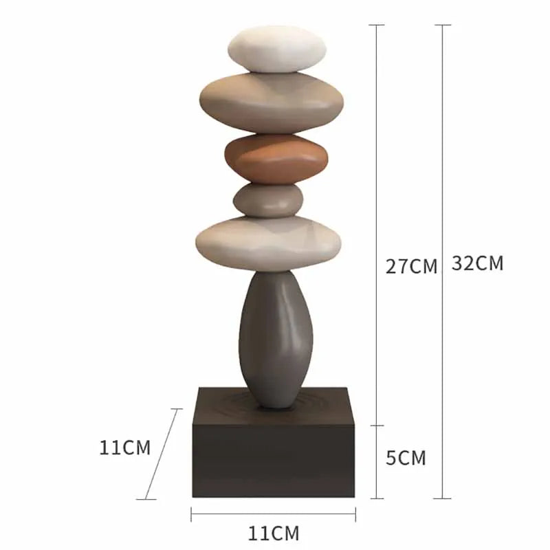 Zen Stein Stapel Ästhetische Wohnkultur