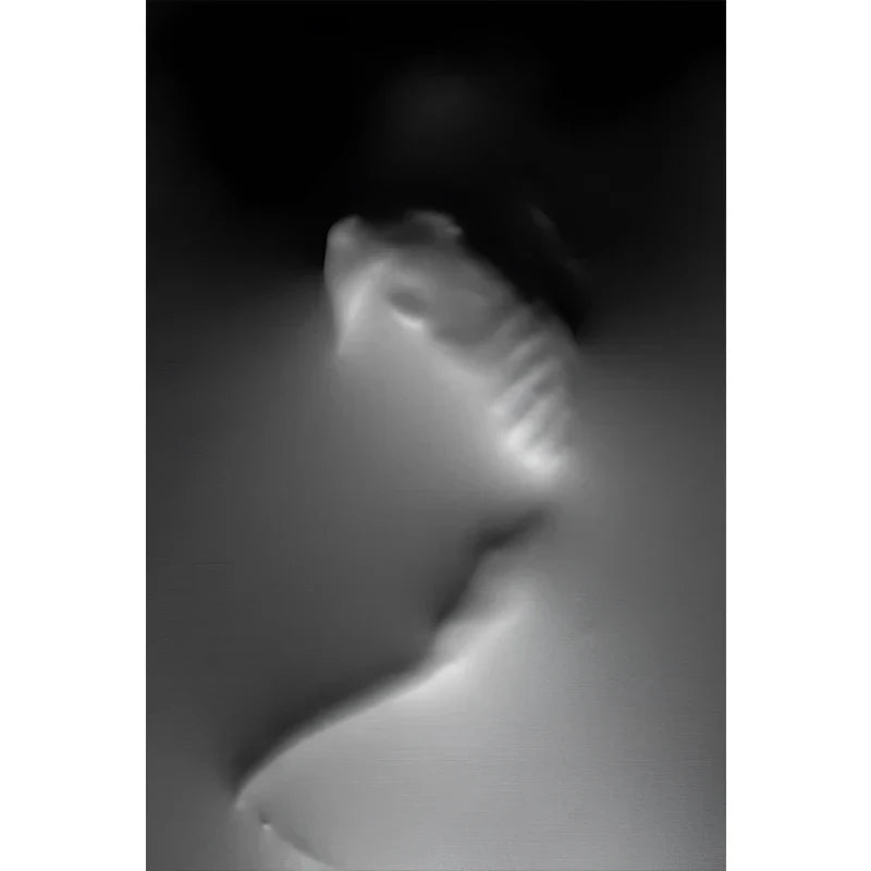 Moderne Kunst Abstrakte Gespenstische Figuren In Der Wand Leinwanddrucke Schwarz Weiß Wandkunst Poster Bilder Für Wohnzimmer Schlafzimmer Kunst Dekor | Karnz