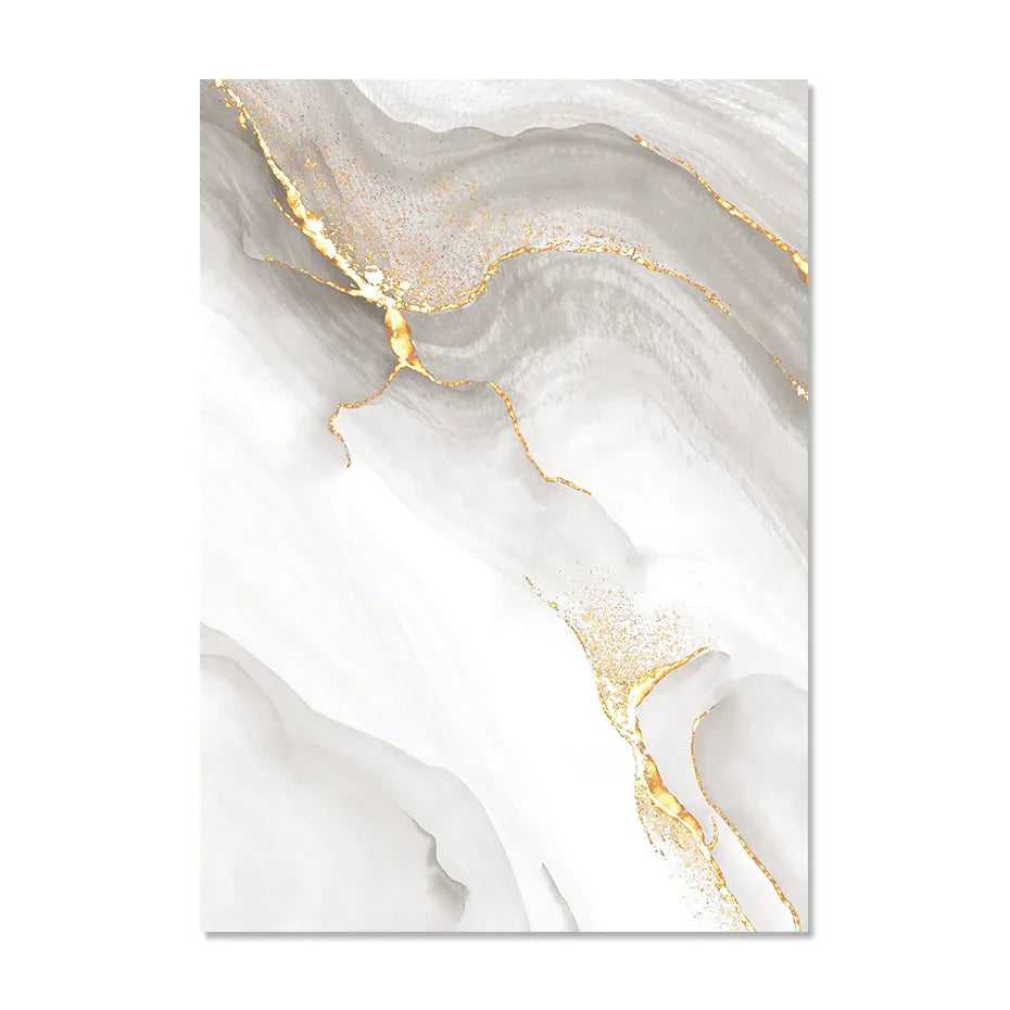 Leichte Luxus Gold Grau Marmor Druck Wandkunst Feine Kunst Leinwanddrucke Poster Abstrakte Minimalistische Bilder Für Moderne Wohnzimmerdekoration | Karnz