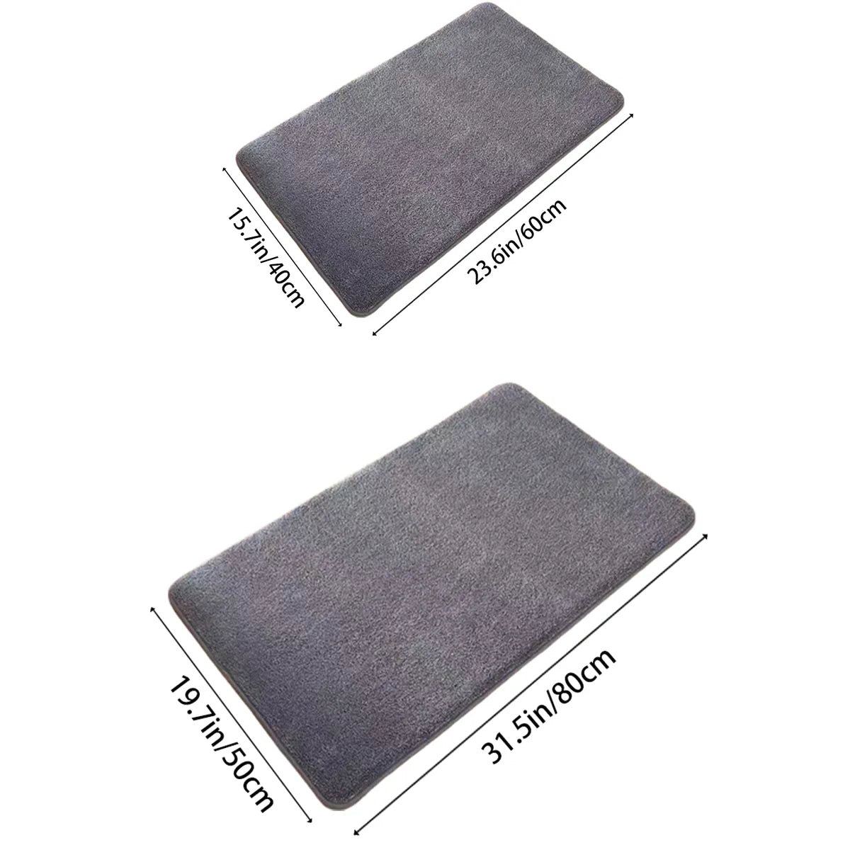 Ultra-absorbierende nordische Badematte Duschraum Bodenmatte super rutschfest gepolsterte weiche Samt-Duschmatte für das Badezimmer | Karnz