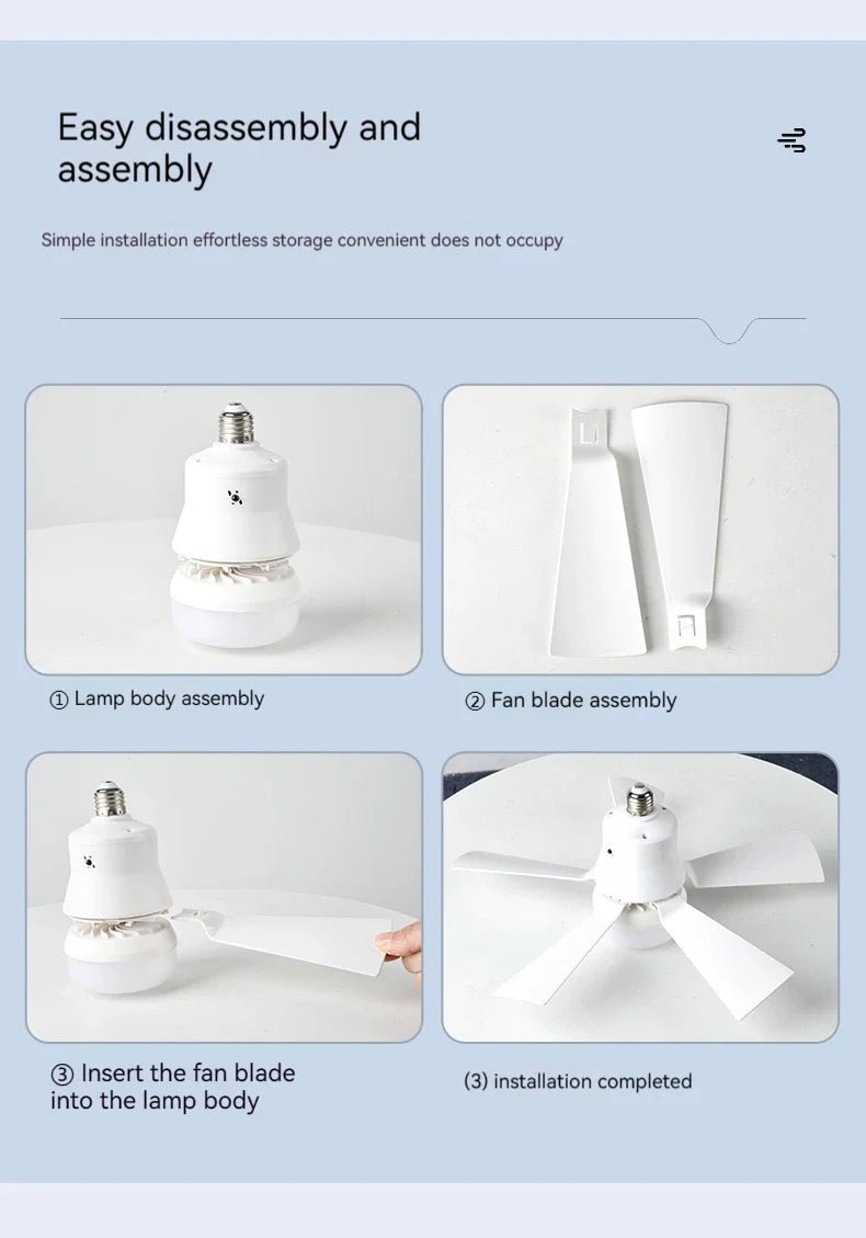30W E27 Deckenventilator Licht mit Fernbedienung - LED Dimmfunktion, intelligenter leiser Ventilator für Schlafzimmer & Wohnzimmer | Karnz