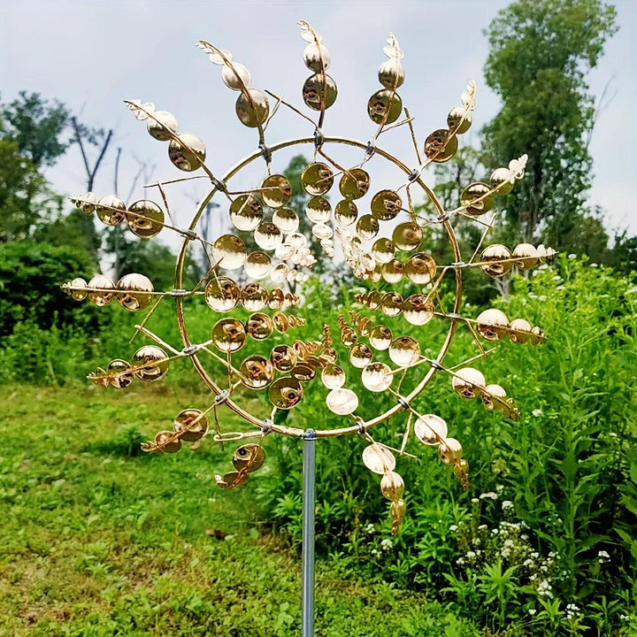 Karnz | Windmühle Spinner | Einzigartiges windbetriebenes Gartendekor aus Metall