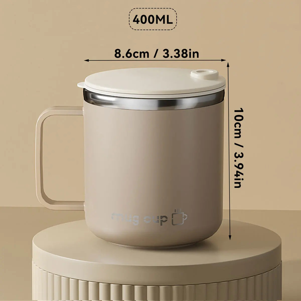 Isolierte Edelstahl Kaffeetasse mit Deckel | Karnz