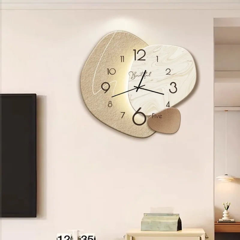 Moderne Design-Wanduhr für Wohnzimmer – Stilvolle, leise Wanduhr für elegante Raumgestaltung | Karnz