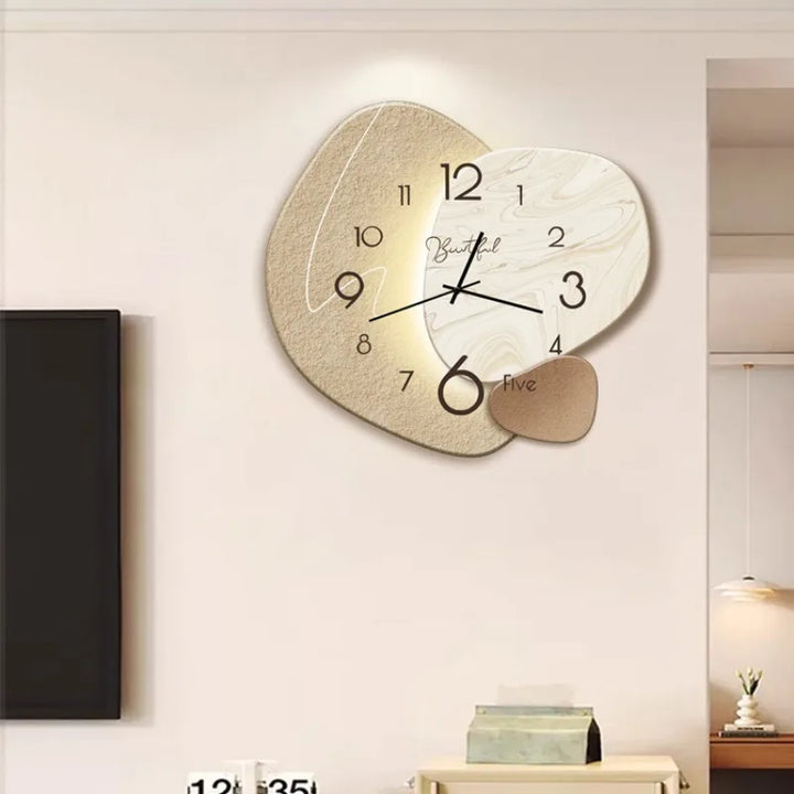 Moderne Design-Wanduhr für Wohnzimmer – Stilvolle, leise Wanduhr für elegante Raumgestaltung | Karnz