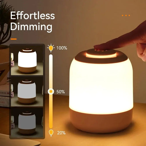 Karnz | LUMINA TOUCH LED Tischlampe | Tragbar & Dimmbar | Touch-Steuerung | Für Schlafzimmer & Kinderzimmer