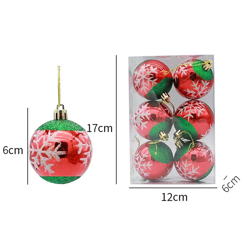 Elegante Schneeflocken Weihnachtskugeln Set – Hochwertige Christbaumkugeln in Rot, Weiß und Gold, perfekt für festliche Baumdeko zu Weihnachten | Karnz