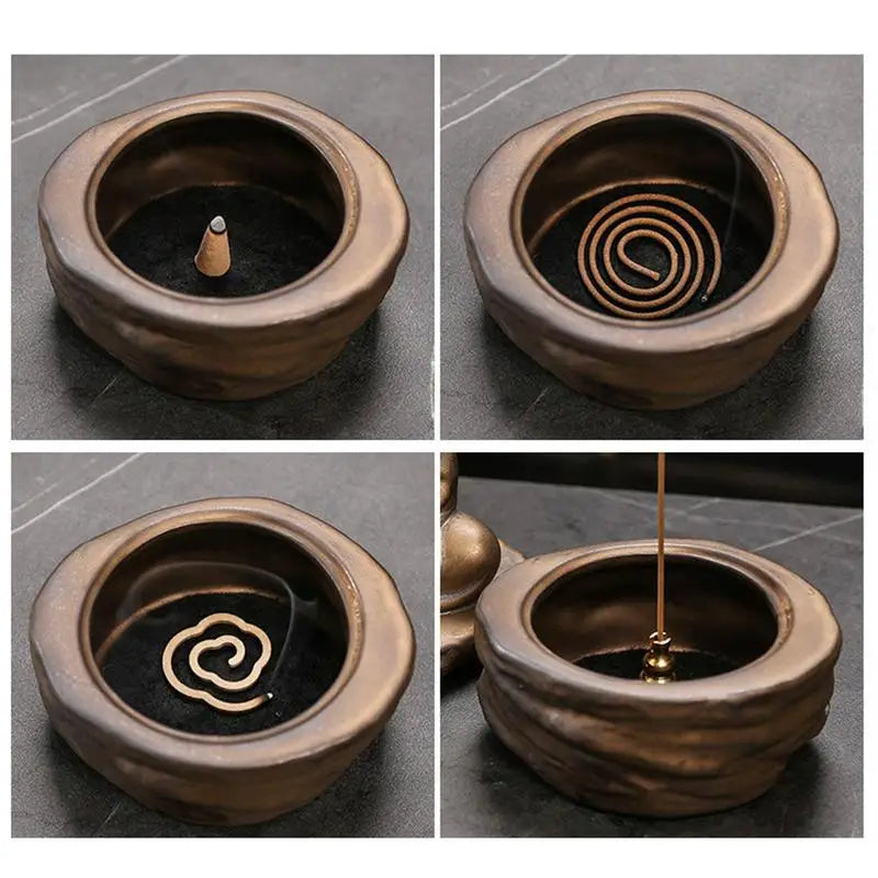 Meditative Mönch Räuchergefäß