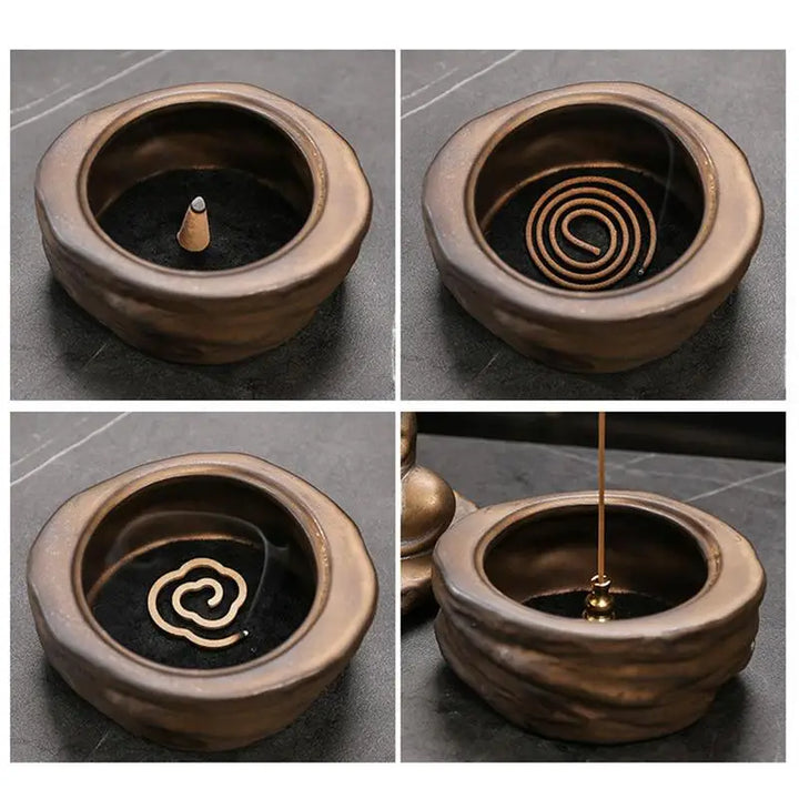 Meditative Mönch Räuchergefäß