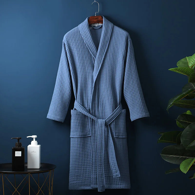 Karnz | CozyCotton Premium Bademantel aus Baumwolle | Weich & Atmungsaktiv | Perfekt für Herren & Damen | Mit Taschen