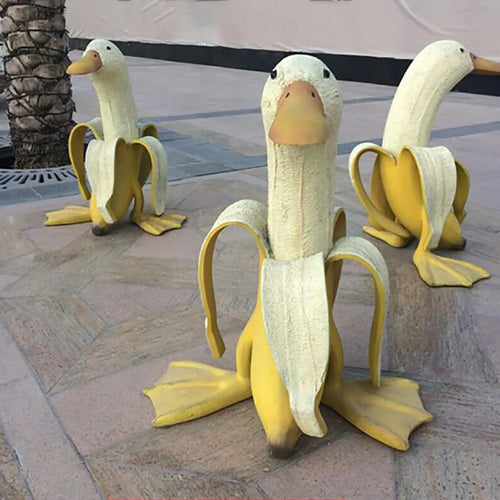Geschälte Banane Ente Gesicht Gartendekor | Karnz