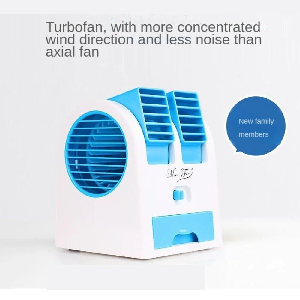 Dual-Outlet Turbo Kühlung Tisch Luftbefeuchter Ventilator | Karnz
