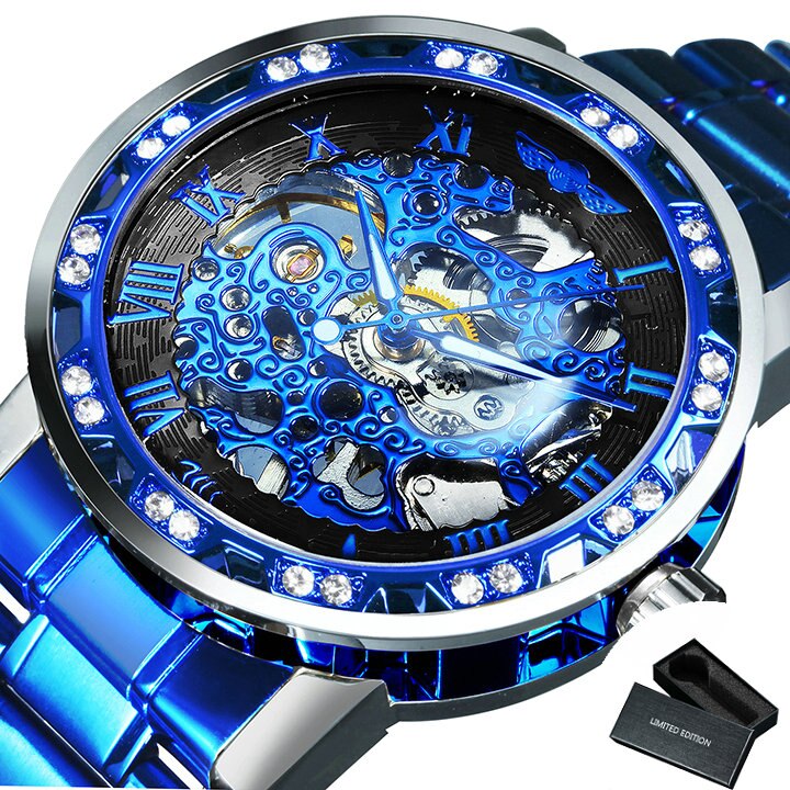 Karnz | Luminescente Mechanische Titan Skeleton Uhr