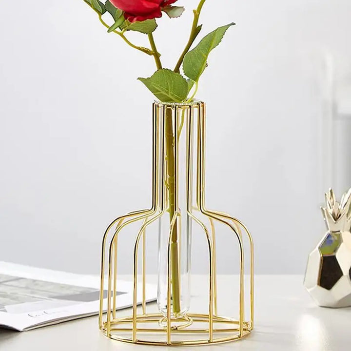 Gold Cage Vase Karnz