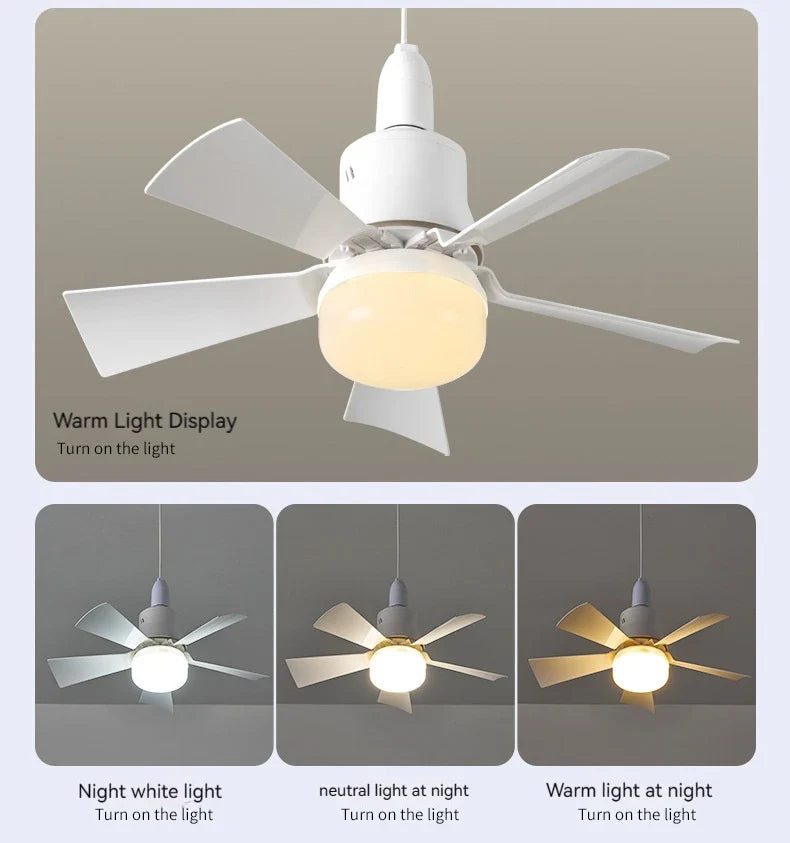 30W E27 Deckenventilator Licht mit Fernbedienung - LED Dimmfunktion, intelligenter leiser Ventilator für Schlafzimmer & Wohnzimmer | Karnz