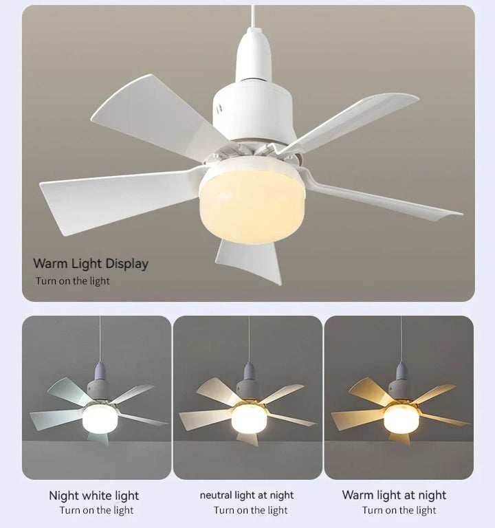 30W E27 Deckenventilator Licht mit Fernbedienung - LED Dimmfunktion, intelligenter leiser Ventilator für Schlafzimmer & Wohnzimmer | Karnz