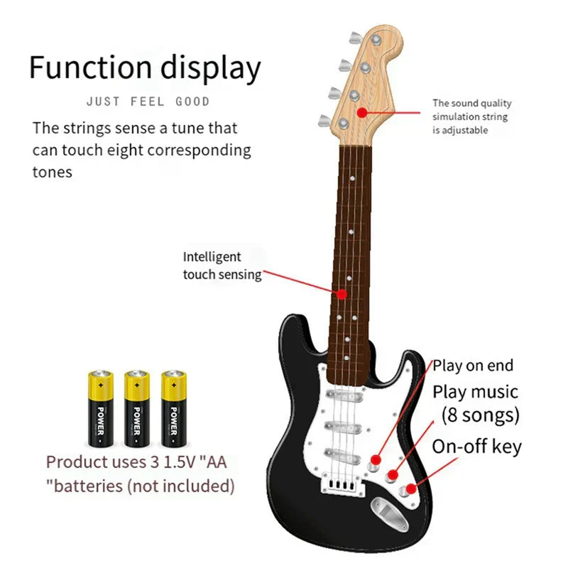 4-Saiten E-Gitarre Spielzeug für Kinder - Tragbares Musikinstrument, Perfektes Geschenk für junge Musiker