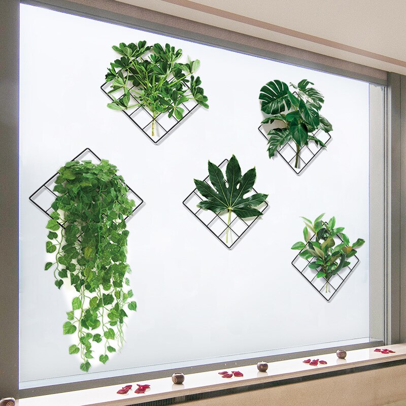 3D Natur Wind Grün Pflanze Wandaufkleber | Karnz